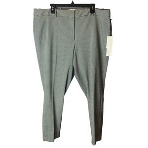 NWT Calvin Klein Black White Trouser Slim Fit Pant 18W